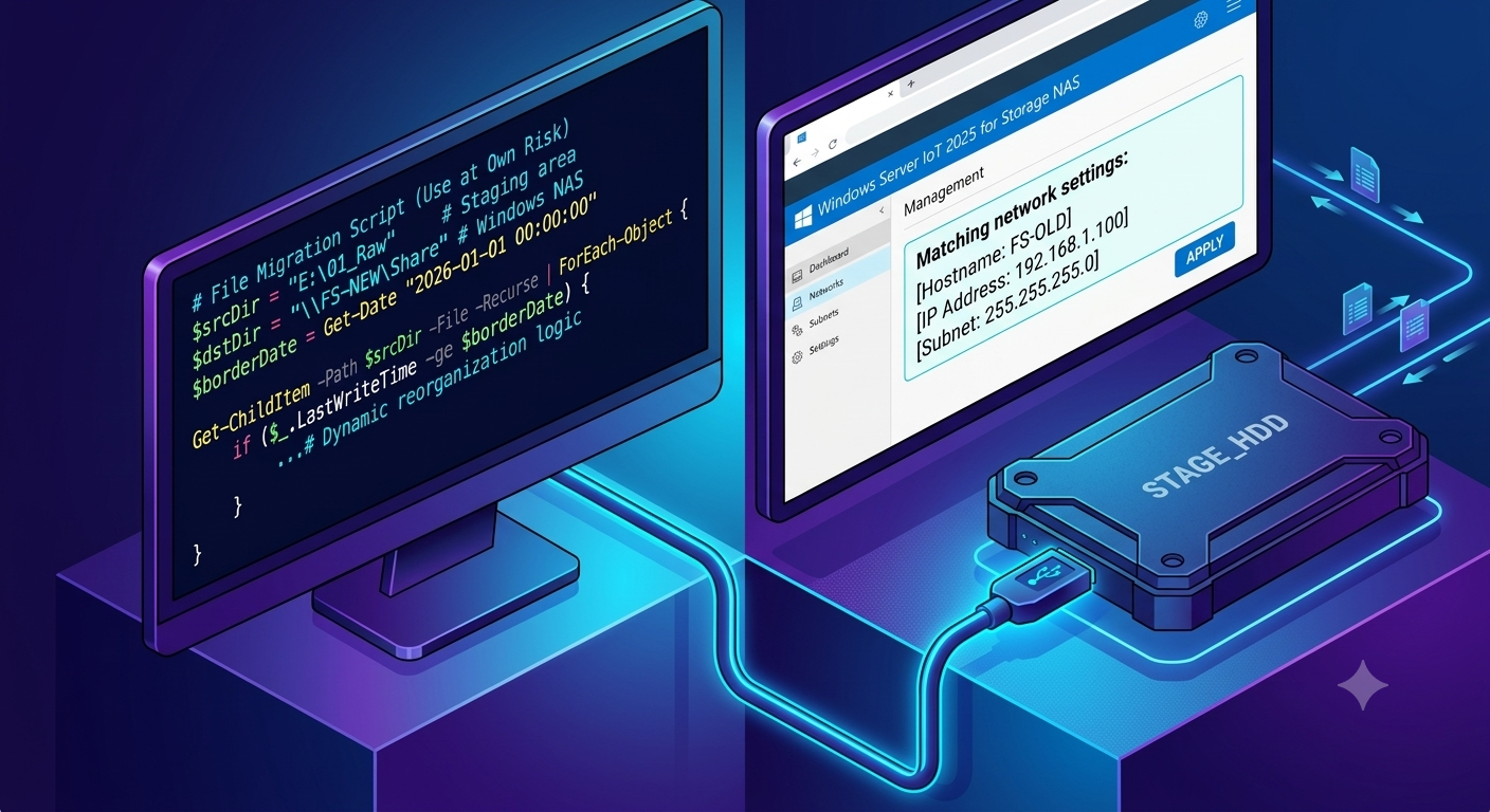 18.ワークグループ環境のWindows NAS移行！FastCopyとPowerShellで土曜完結させる全手順